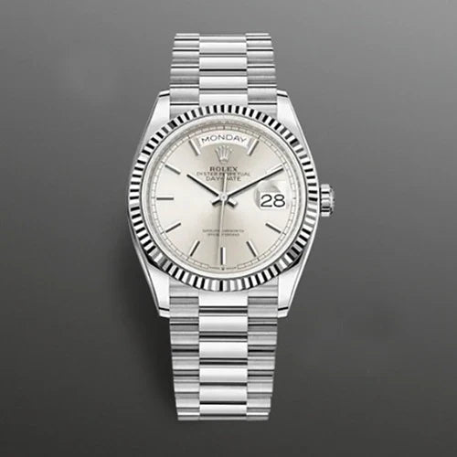 로렉스 DAY-DATE 오이스터 화이트 골드 실버 다이얼 36MM · 유** 고객님