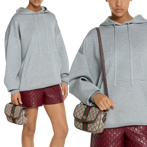 구찌 오피디아 스몰 탑 핸들백 브라운